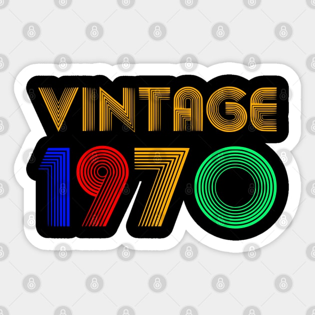 Vintage 1970 Sticker by VisionDesigner